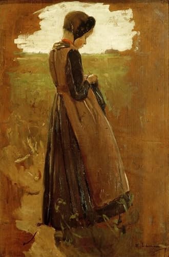 Graffiti Art Mural Fille de Laren Poster Max Liebermann pour Décoration Salon Moderne 60x90