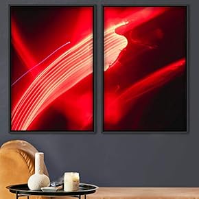 signwin 2 Piece Framed Canvas Wall Art Colorful...