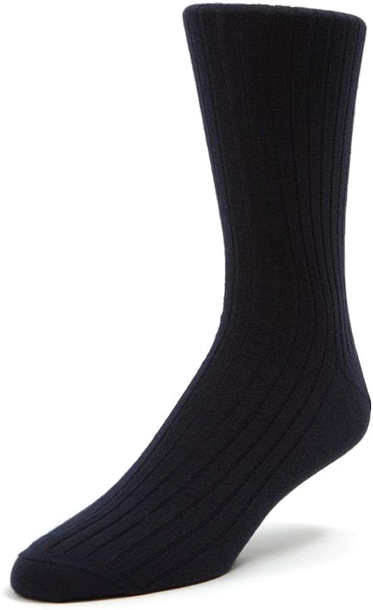 Bresciani Mid-Calf Himalayan Cashmere Silk Blend Men's Italian Dress Socks