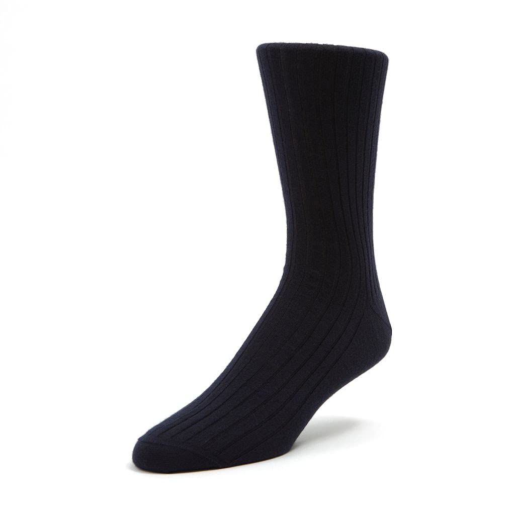 Bresciani Mid-Calf Himalayan Cashmere Silk Blend Men's Italian Dress Socks