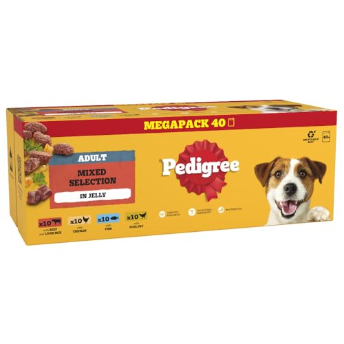 PEDIGREE Adult Dog Food Pouches Mega Pack 40 x 100g