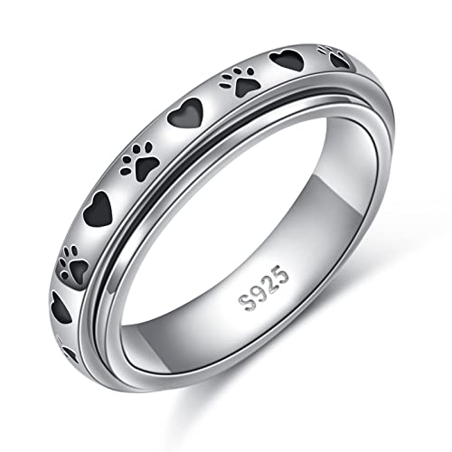 DAOCHONG Spinner-Fidget-Ring, S925-Sterlingsilber,...