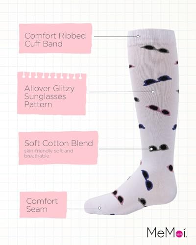 MeMoi Girls' Glitzy Sunglasses Knee-High Socks3