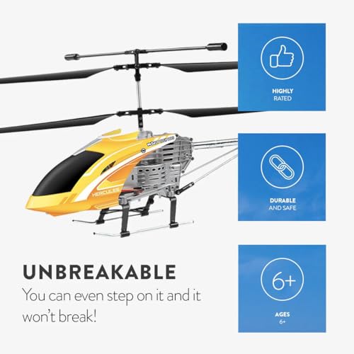 World Tech Toys Hercules Unbreakable Gyro RC Helicopter (Red)