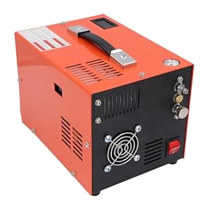 PCP-luchtcompressor – 30 MPa Hogedrukduiktank Ingebouwde Transformator, PCP-luchtpomp met Ventilatorkoelingstemperatuurweergave voor Paintballgeweer, Opblazen Buiten