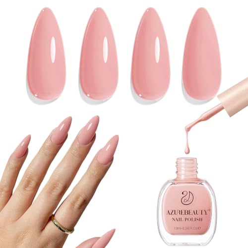 Image of AZUREBEAUTY Nude Pink Shimmer Nail Polish