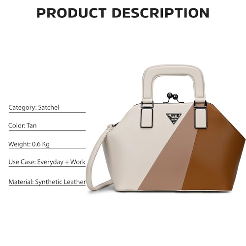 Image of Lavie Signature Women's Macon Frame Satchel Bag | Satchel Handbag for Work | Ladies Purse | Stylish Shoulder Bag | Gift for Women
