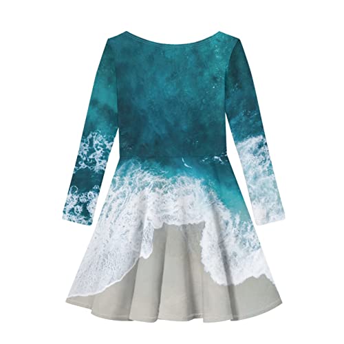 Vestido largo casual de manga larga para niña miniatura 5