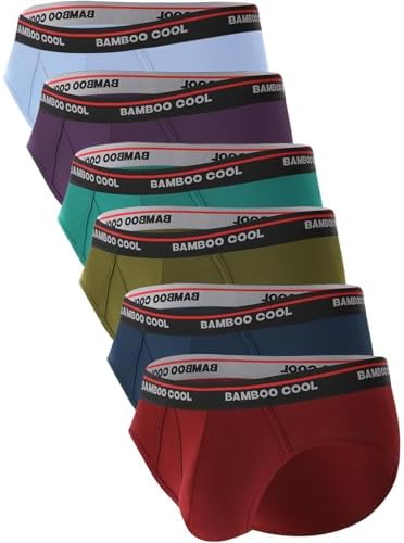 BAMBOO COOL Mens Breathable Soft Underwear Open-fly Classic Briefs