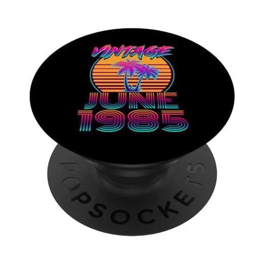 37 años Retro Vintage junio de 1985 Divertido 37 cumpleaños PopSockets PopGrip Intercambiable
