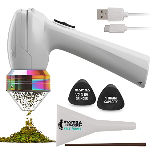 Mamba Original V2 1g Molinillo de Hierbas Eléctrico Portátil Ahumado. USB Potente Molino de Cocina Esencial para Moler