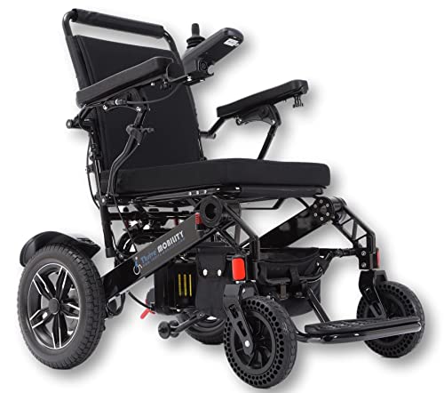 Reclining Electric Wheelchairs for Adults Lightweight Foldable Powered Wheel Chair (Black)