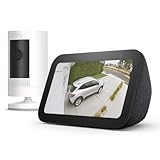 【2023年度グッドデザイン賞受賞見守りカメラ】Ring Stick Up Cam Battery (リング スティックアップカム バッテリーモデル) ホワイト + Echo Show 5 (エコーショー5) 第3世代 チャコール