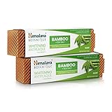 Himalaya Botanique Whitening Antiplaque Toothpaste with Bamboo + Sea Salt, Fluoride Free, for Gentle Whitening, 4 oz, 2 Pack…