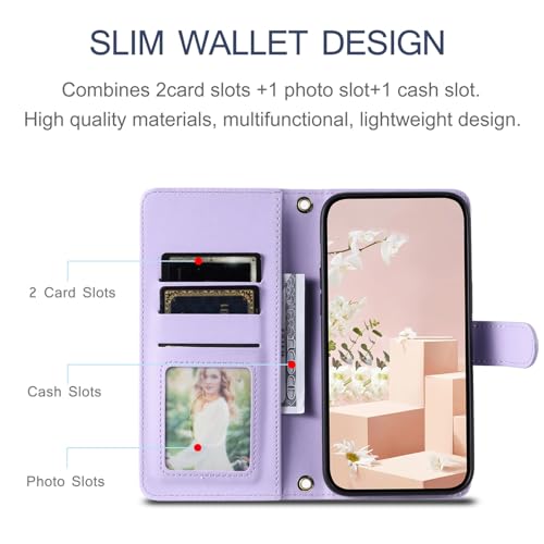 TIANDAFEIJIUB Etui portfelowe na telefon Samsung Galaxy A12, z uchwytem na karty kredytowe, miękki magnetyczny pasek na nadgarstek ze skóry PU, etui z klapką, etui z klapką ze skóry PU, odporne na
