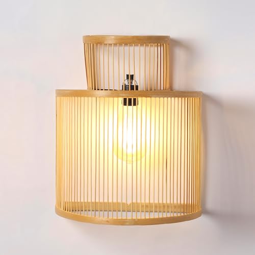Image of Habere India-All the Cultures Fabricating India Night Lamp for Bedroom | Wall Lamp for Living Room | Lamps for Bedroom | Wall Decor Lights - Semicircular (M: 33 * 28 * 17 cm)