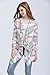 WLLW Women Cotton Geometric Print Casual Cape Cloak Thin Cardigan Coat