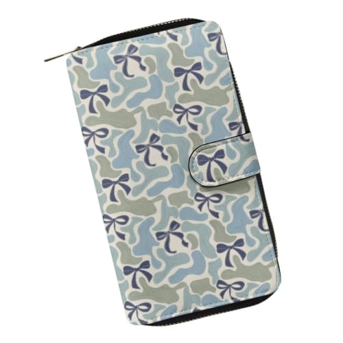 Image of COEQINE Ladies Wallets Pink Leopard Heart Black Printed Leather Phone Long Clutch Purses Check Coin Change Holder