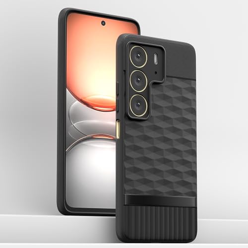 Image of Outlouders Bumper Case for Realme C75 | Full Camera Protection | TPU Soft Flexible Shockproof Back Cover (Black)