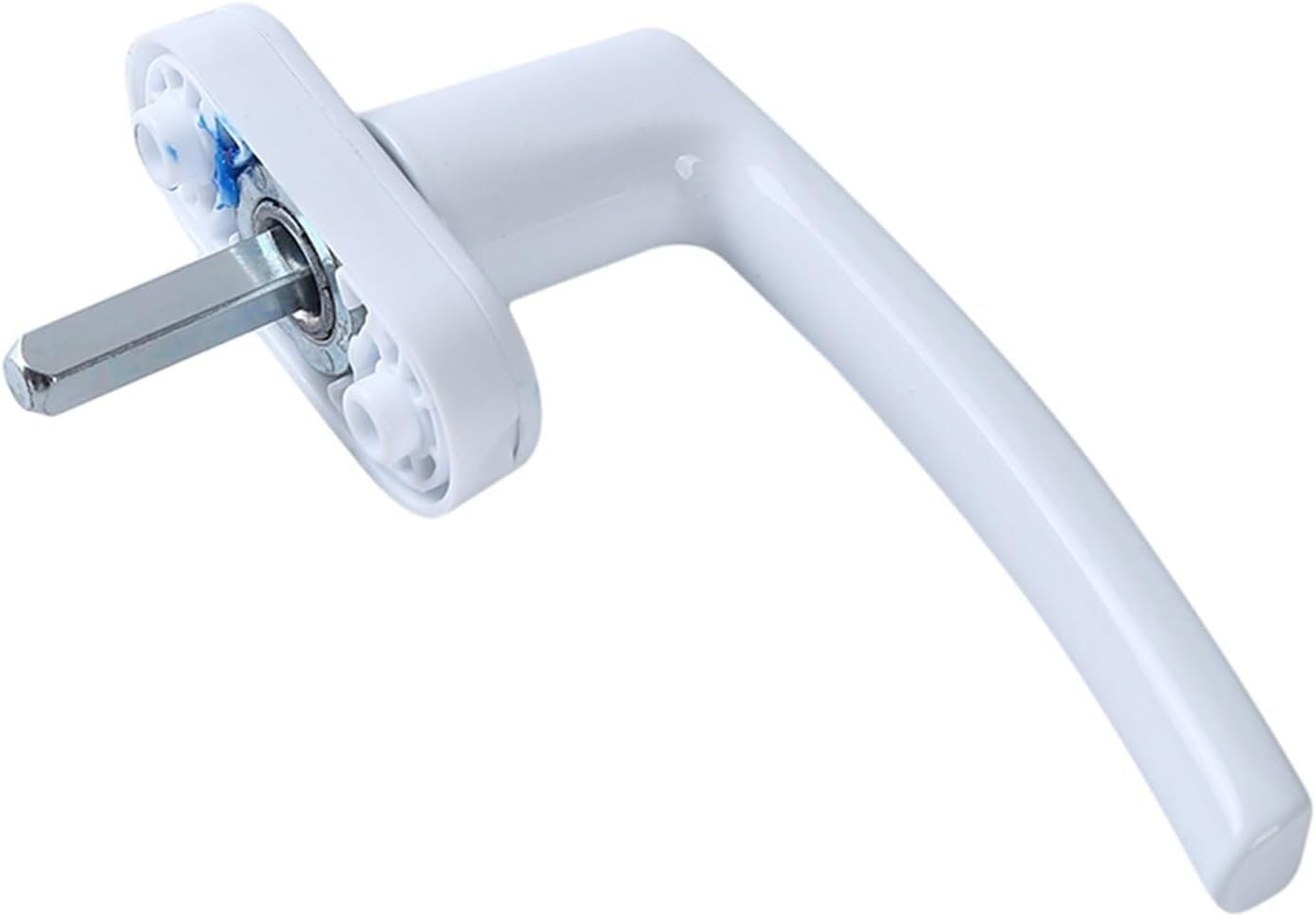Lcuvimpex Bianco Lockable Window Handle， Upvc Universal Window Door Handle White Aluminum Alloy Key Locking Double Glazing Turning
