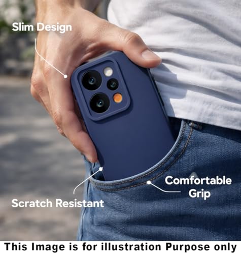 Image of Liquid Silicone Back Cover Case for OnePlus Nord CE6 Lite 5G | Soft Micro-Fibre Inside | Camera Protection Bump | Shockproof Back Cover Case for OnePlus Nord CE6 Lite 5G (Blue)