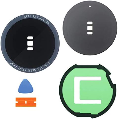Ubrokeifixit Gear S3 Frontier Back Rear Door Glass Cover Case Replacement with Adhesive for Samsung Gear S3 Frontier SM-R760 SM-R765