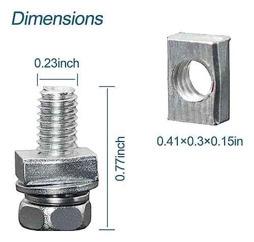 6 pcs bolts and nuts kit motorcycle battery bolts and nuts m6x16mm motorcycle battery screw and nut battery terminal bolts and nuts carbon steel