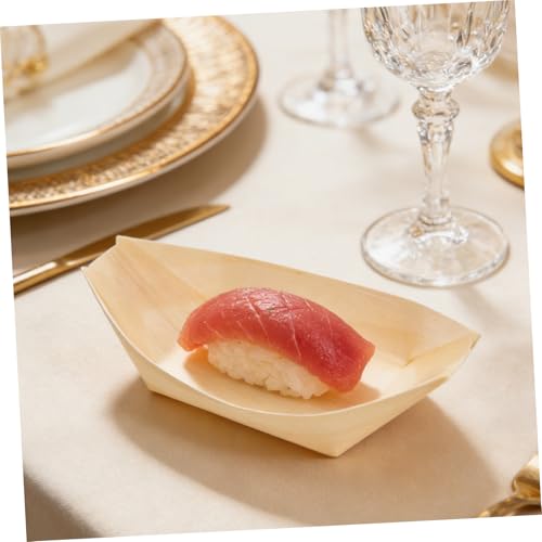 Botes de sushi de madera 6 pulgadas x100 Beaupretty miniatura 4