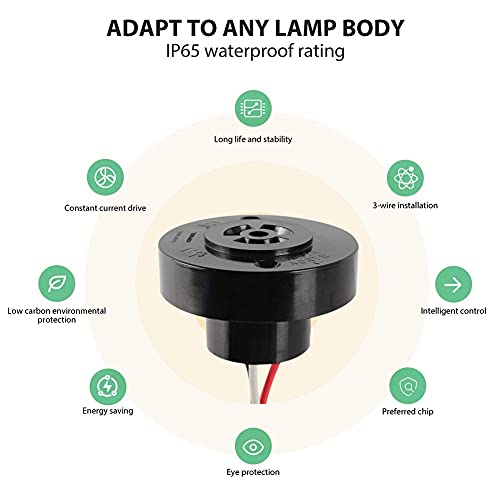 Hgg 3Pcs Photocell Light Sensor,Locking Style Photo Sensor Receptacle,Photo Control Base Light Sensor Switch For Street Garden Outdoor Light #TOP1