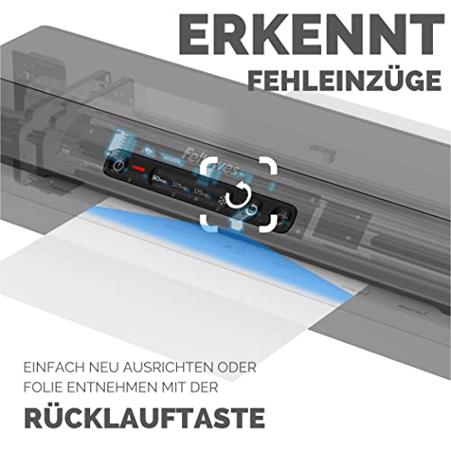 Fellowes Laminiergerät Amaris A3 - für Büro/Schule/Zuhause - nur 1 Minute Aufwärmzeit - für Heißlaminierfolien von 80-175mic - mit Rücklauf-Funktion - inkl. Starterset für 10 Laminationen