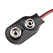 uxcell 3pcs DC 9V Battery Clip I-Type Soft Buckle Connector Lead Wire 15cm Length