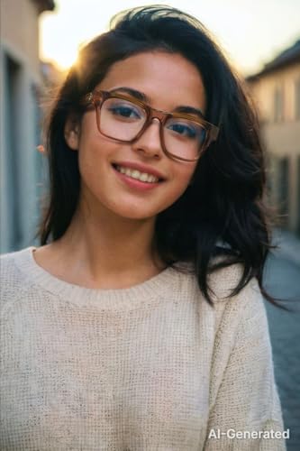 Image of VISOONE Square Blue Light Blocking Glasses TR90 Clear Lens for Women Men BONA