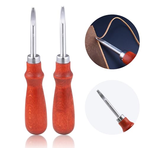 XILEWHZF Ferramenta de artesanato de raspagem de borda de couro DIY para ferramenta de ranhura de co