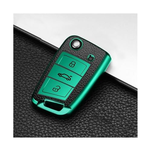 Coque de clé Golf 7 et Tiguan en finition protectrice premium verte
