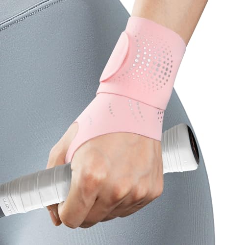 AuraFusion Bandages de Poignet en Rose, Bandage de Poignet Ultra-Fin élastique pour Le Sport, Soutien de Poignet pour Le Fitness et la Musculation