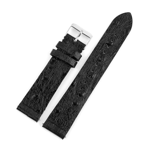 Bracelet de montre en cuir véritable autruche ZH1YFD Run Ken 16mm-24mm