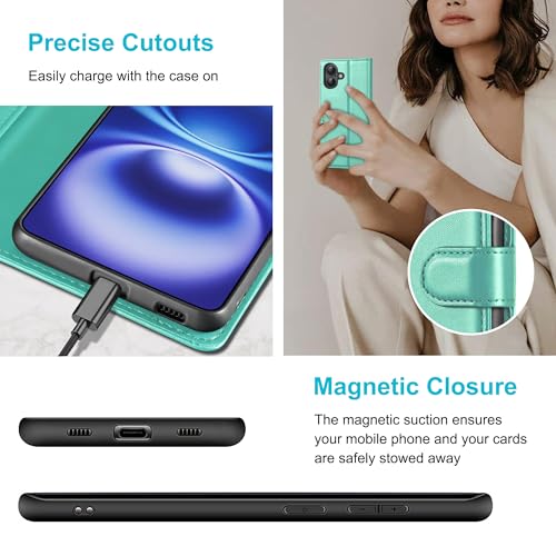 Coque compatible avec IP17 étui portefeuille avec béquille résistante aux chocs