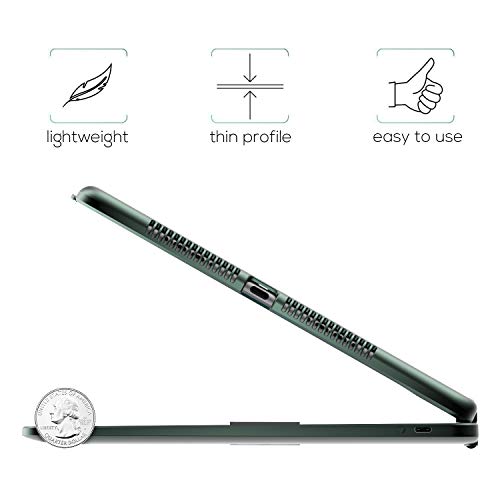 Typecase Touch Ipad 9Th Generation Case With Keyboard (10.2", 2021), Multi-Touch Trackpad, 10 Color Backlight, 360° Rotatable, Thin & Light For Ipad 8Th Gen, 7Th Gen, Air 3, Pro 10.5 (Midnight Green) #TOP5