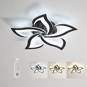 Comely LED Deckenleuchte Schwarz Dimmbar mit APP