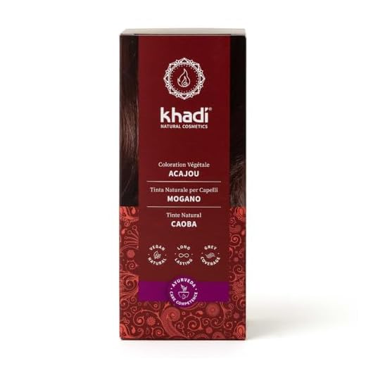 khadi CAOBA Tinte vegetal para el cabello - tinte para un color rojo aterciopelado y terroso hasta un rojo oscuro intenso - 100% vegetal y natural - 100 g