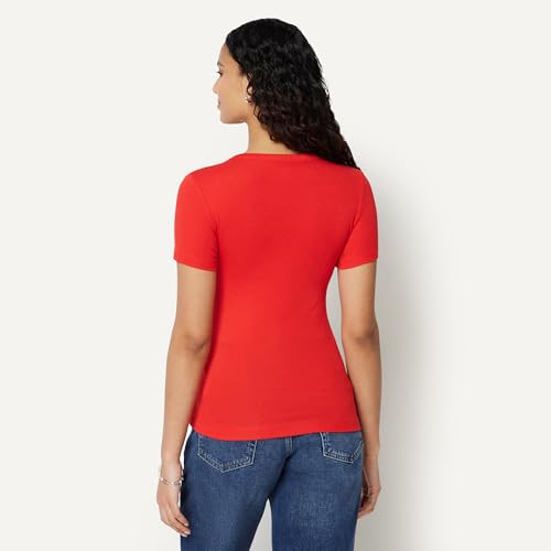 Image of Amazon Essentials Women's Slim-Fit Short-Sleeve Crewneck T-Shirt, Pack of 2