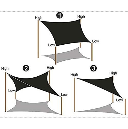 Voile d'ombrage rectangle perméable pour éliminer la chaleur du jardin - 5