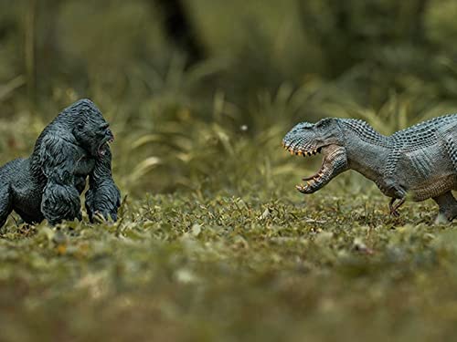 King Kong Vs Vastatosaurus Rex Dinosaur Toys With Realistic Rock Action Figure Rampage Gorilla Fight Tarbosaurus Animal Figurines For Role Playing Story Telling Toy For Kids #TOP6