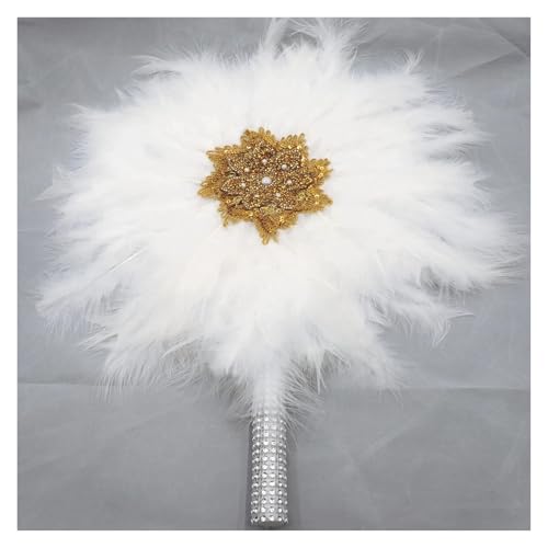 Abanico de mano plumas avestruz densas que no se desarman en bailes y bodas 4