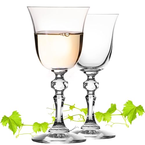 IMPERIAL Stilvolle Weißweingläser 150ml Serie 'Vintage' Set 2-Teilig Weingläser aus Crystalline Glas Spülmaschinenfest