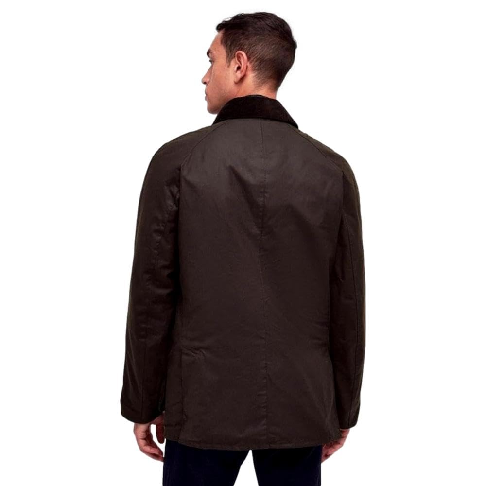 Barbour Men's Ashby Waxed Jacket, Olive (US, Alpha, Medium
