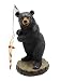 StealStreet SS-G-54267 Black Bear Fishing on Black Rock Figurine, 7"