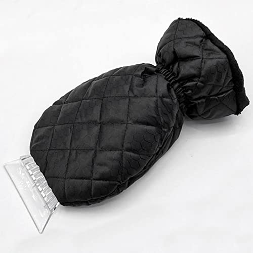 NAUXIU Windscreen Scraper, Snow Scraper, Car Broom, Snow Brush, Car Ice Scraper with Glove (A) Cover