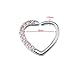 16g Clear/Pink Cubic Zirconia Heart Surgical Steel Daith Tragus Cartilage Earring Piercing (Pink)