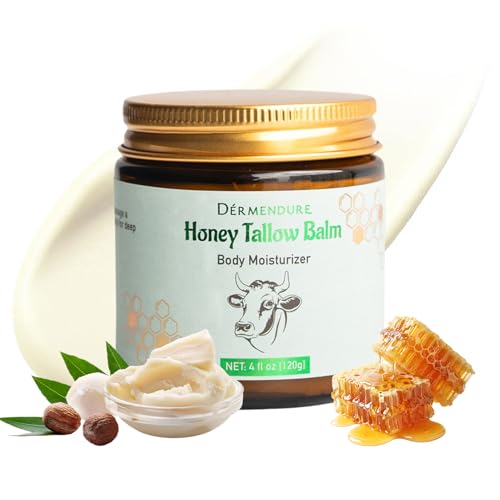 Whipped Honey Tallow Balm for Skin – 100% Grass-Fed beef Tallow, ...